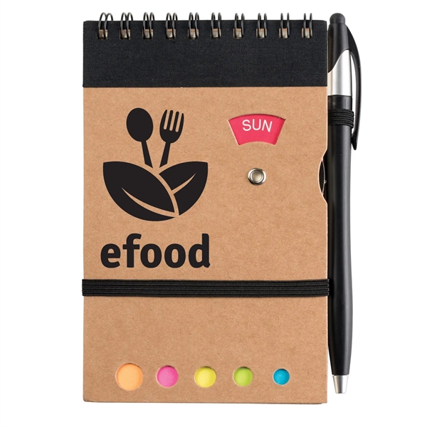 Jot & Go 3.75 x 5.75 Cardboard Spiral Journal with Pen - Jot & Go 3.75 x 5.75 Cardboard Spiral Journal with Pen - Image 1 of 10
