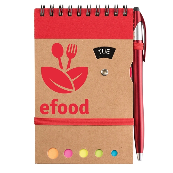 Jot & Go 3.75 x 5.75 Cardboard Spiral Journal with Pen - Jot & Go 3.75 x 5.75 Cardboard Spiral Journal with Pen - Image 3 of 10