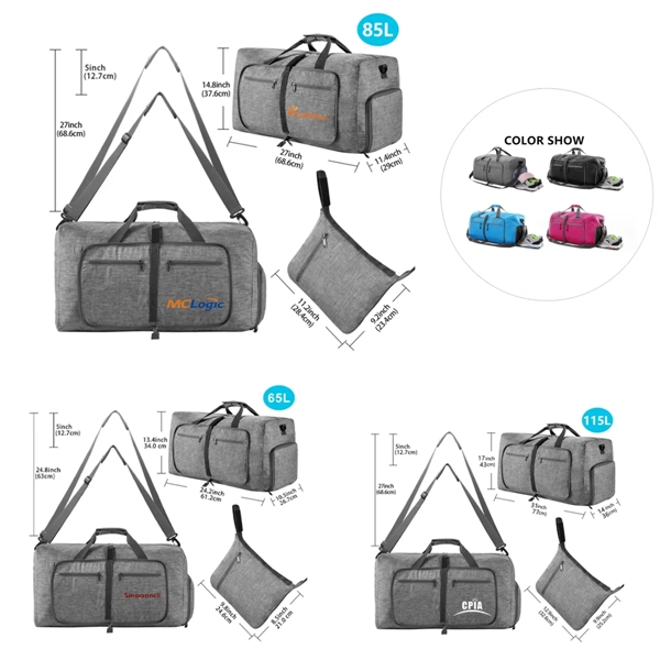 Large Foldable Waterproof Overnight Bag - Large Foldable Waterproof Overnight Bag - Image 3 of 3