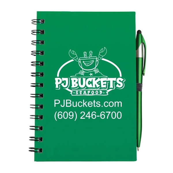 SpiralScript 5.5 x 7 Plastic Spiral Journal with Pen - SpiralScript 5.5 x 7 Plastic Spiral Journal with Pen - Image 3 of 14