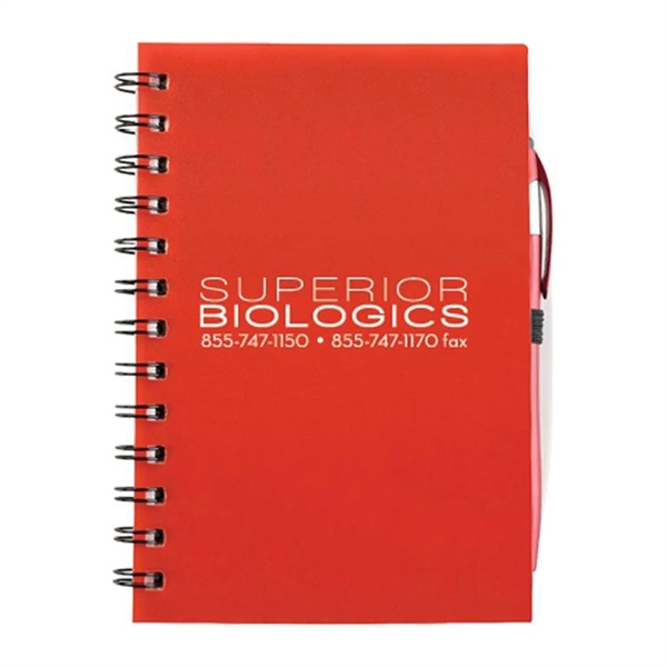 SpiralScript 5.5 x 7 Plastic Spiral Journal with Pen - SpiralScript 5.5 x 7 Plastic Spiral Journal with Pen - Image 6 of 14