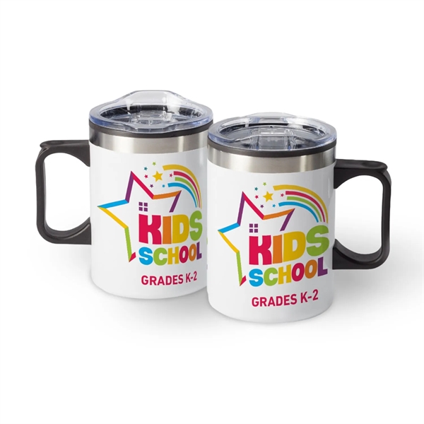 On The Go 14 oz Stainless Steel Travel Mug with Lid - On The Go 14 oz Stainless Steel Travel Mug with Lid - Image 1 of 2