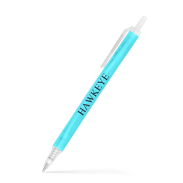 Amber Frosted Translucent Stick Click Pen - Amber Frosted Translucent Stick Click Pen - Image 4 of 20