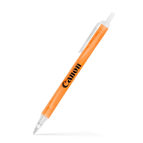 Amber Frosted Translucent Stick Click Pen - Amber Frosted Translucent Stick Click Pen - Image 6 of 20