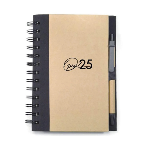 Custom Spiral Bound Notebook & Harvest Pen