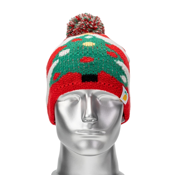 Striped Knitted Beanie - Striped Knitted Beanie - Image 5 of 6