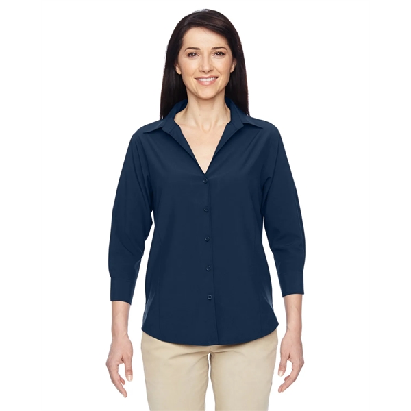 Harriton Ladies' Paradise Three-Quarter Sleeve Performanc... - Harriton Ladies' Paradise Three-Quarter Sleeve Performanc... - Image 3 of 10