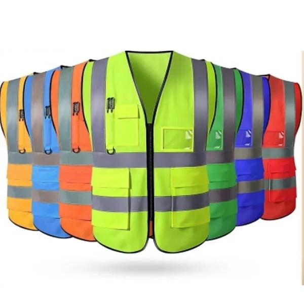 Unisex High Visibility Reflective strips Pocket Safety Vest - Unisex High Visibility Reflective strips Pocket Safety Vest - Image 6 of 6