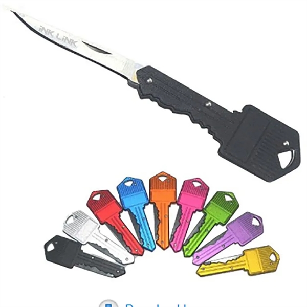 Stainless Steel Key Shaped Folding Knife - Stainless Steel Key Shaped Folding Knife - Image 0 of 1
