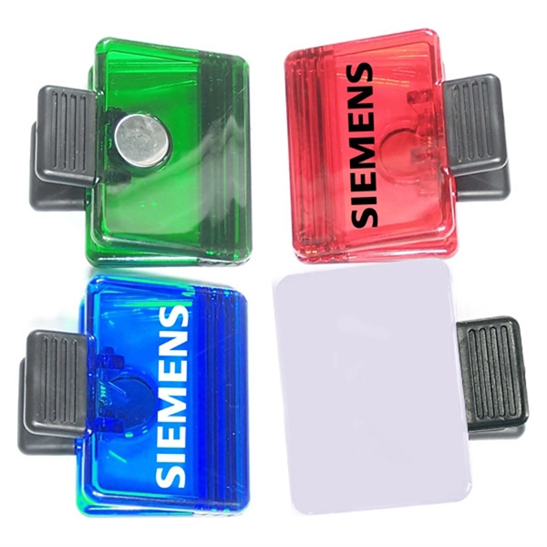 Jumbo size rectangular magnetic memo clip holder - Jumbo size rectangular magnetic memo clip holder - Image 0 of 6
