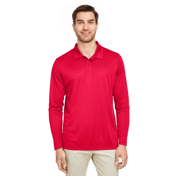 Team 365 Men's Zone Performance Long Sleeve Polo - Team 365 Men's Zone Performance Long Sleeve Polo - Image 11 of 46