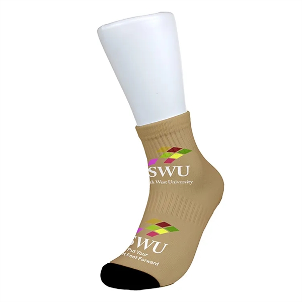 Color Sublimation Low-Cut Ankle Crew Socks in Men's & Women' - Color Sublimation Low-Cut Ankle Crew Socks in Men's & Women' - Image 1 of 17