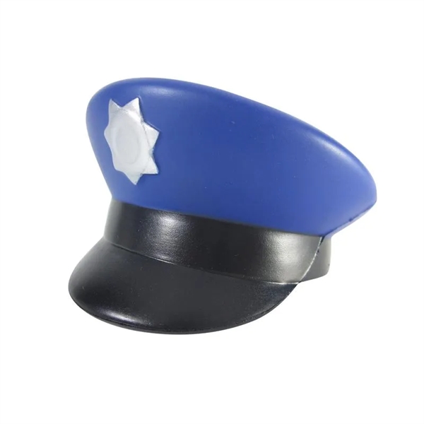 Police Hat Shaped Stress Reliever - Police Hat Shaped Stress Reliever - Image 1 of 3