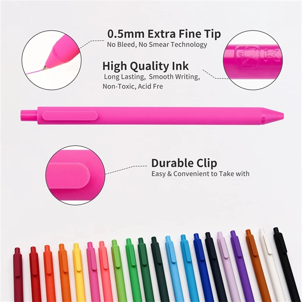 Gel Blue Ink 0.5 Mm Press Ballpoint Pen - Gel Blue Ink 0.5 Mm Press Ballpoint Pen - Image 3 of 10