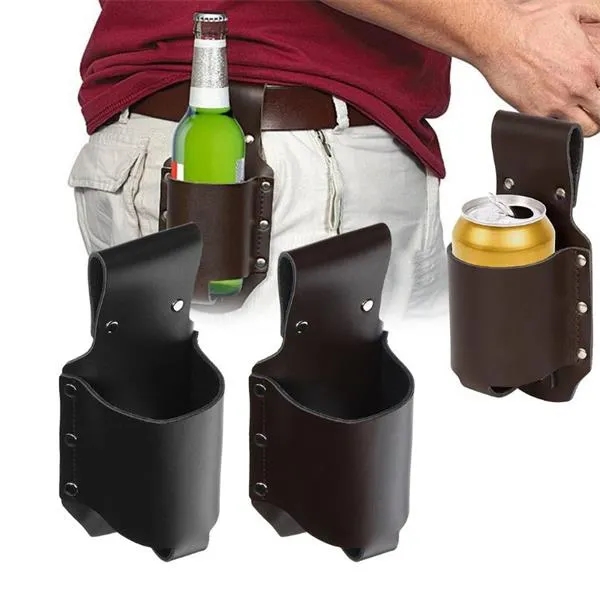 Leather Beer Holster Bottle Holders - Leather Beer Holster Bottle Holders - Image 1 of 3