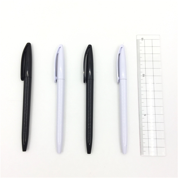 Twist-action simple black/white plastic pen - Twist-action simple black/white plastic pen - Image 0 of 5