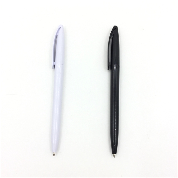 Twist-action simple black/white plastic pen - Twist-action simple black/white plastic pen - Image 5 of 5