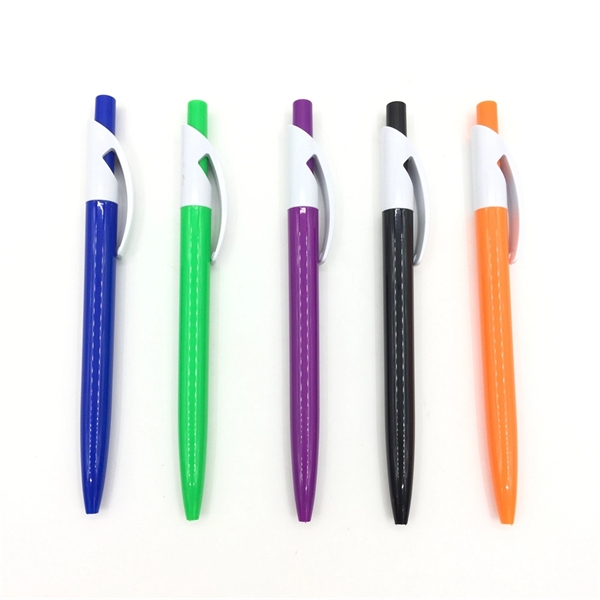 Classic look color barrel plastic click action ball pen - Classic look color barrel plastic click action ball pen - Image 0 of 5