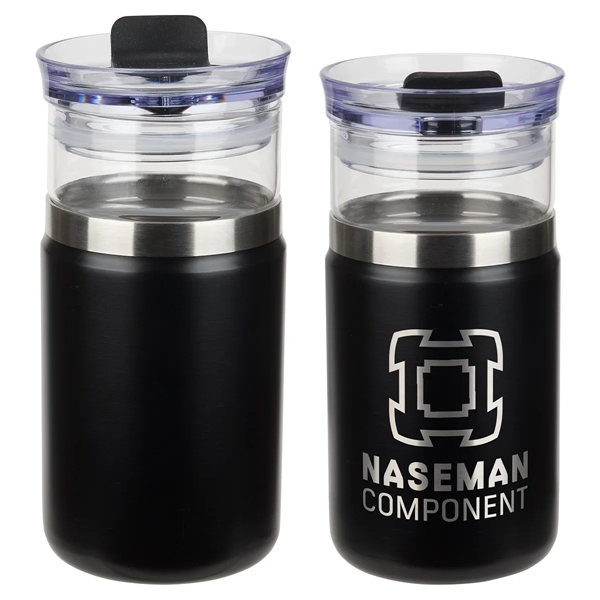 Tamari 12 oz Glass Tumbler & Vacuum Insulated Cooler - Tamari 12 oz Glass Tumbler & Vacuum Insulated Cooler - Image 2 of 3