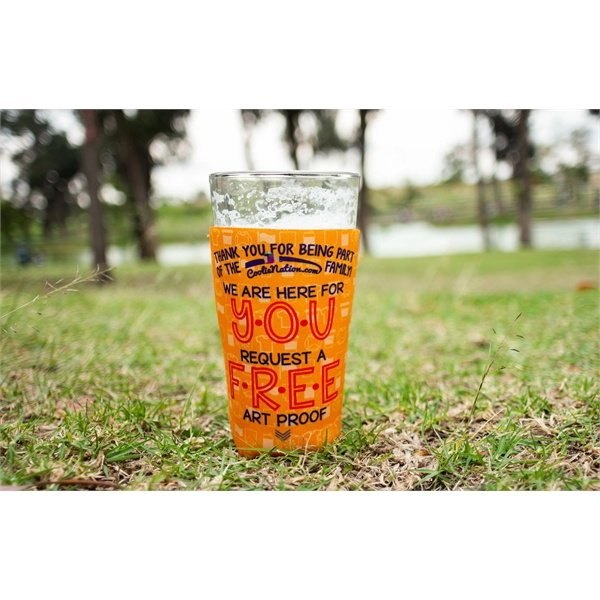 Full Color Neoprene Pint Glass Coolie - Full Color Neoprene Pint Glass Coolie - Image 3 of 12