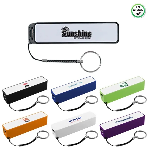 2000/2200/2600mAh Portable Power Bank with Keychain - 2000/2200/2600mAh Portable Power Bank with Keychain - Image 0 of 5