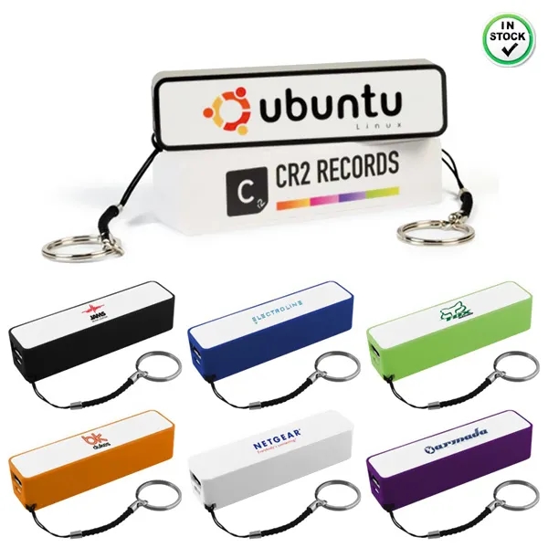 2000/2200/2600mAh Portable Power Bank with Keychain - 2000/2200/2600mAh Portable Power Bank with Keychain - Image 2 of 5