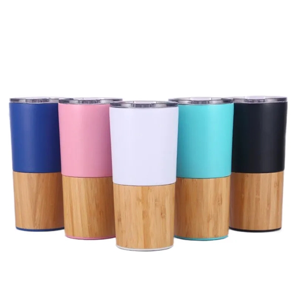 Stianless Steel Natural Bamboo Coffee Tumbler - Stianless Steel Natural Bamboo Coffee Tumbler - Image 1 of 5