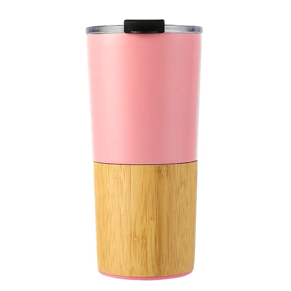 Stianless Steel Natural Bamboo Coffee Tumbler - Stianless Steel Natural Bamboo Coffee Tumbler - Image 4 of 5