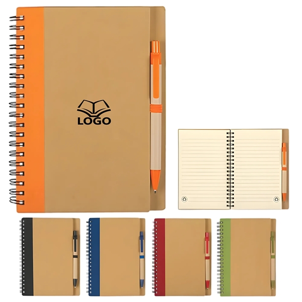 Eco-Inspired Spiral Notebook & Pen - Eco-Inspired Spiral Notebook & Pen - Image 0 of 5