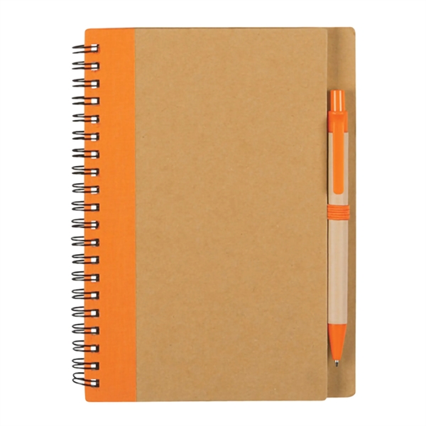 Eco-Inspired Spiral Notebook & Pen - Eco-Inspired Spiral Notebook & Pen - Image 4 of 5