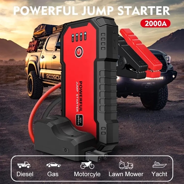 Portable Powerful Car Jump Starter Power Bank 14000mAh - Portable Powerful Car Jump Starter Power Bank 14000mAh - Image 0 of 6