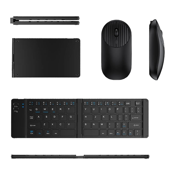 Mini Two-Fold Three-Mode Bluetooth 2.4G Keyboard and Mouse - Mini Two-Fold Three-Mode Bluetooth 2.4G Keyboard and Mouse - Image 2 of 2