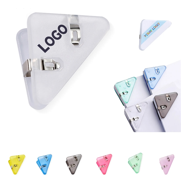 Triangular Transparent File Corner Clip - Triangular Transparent File Corner Clip - Image 0 of 7