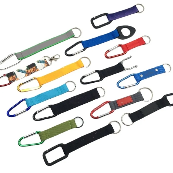 Carabiner Keychain with Polyester Strap - Carabiner Keychain with Polyester Strap - Image 9 of 9