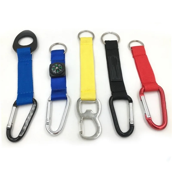 Carabiner Keychain with Polyester Strap - Carabiner Keychain with Polyester Strap - Image 8 of 9