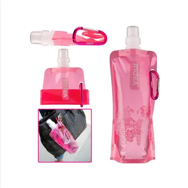 16 Oz. BPA-Free Foldable and Reusable Water Bottle ( 480ML ) - 16 Oz. BPA-Free Foldable and Reusable Water Bottle ( 480ML ) - Image 0 of 3