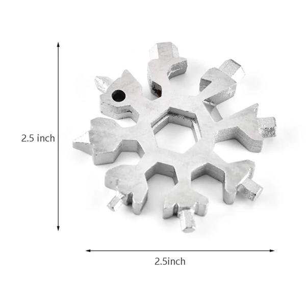 19-in-1 Stainless Steel Snow Keychain - 19-in-1 Stainless Steel Snow Keychain - Image 1 of 2