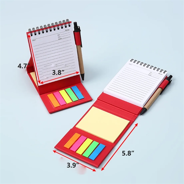 Coil Memo Pad with Pen and Sticky Notes - Coil Memo Pad with Pen and Sticky Notes - Image 2 of 2