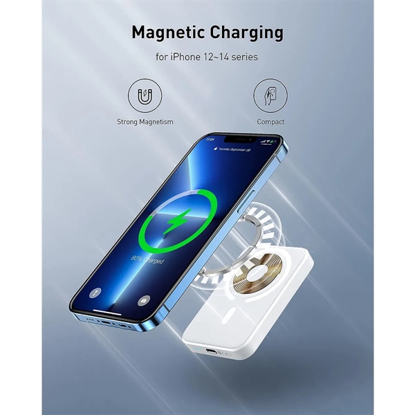 5000mAh PD 20W Magnetic Wireless Fast Charging Power Bank - 5000mAh PD 20W Magnetic Wireless Fast Charging Power Bank - Image 1 of 5