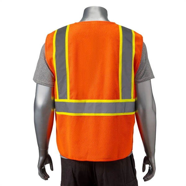Hi Vis Class 2 Reflective Tape Safety Zipper Vest 4 Pockets - Hi Vis Class 2 Reflective Tape Safety Zipper Vest 4 Pockets - Image 5 of 5