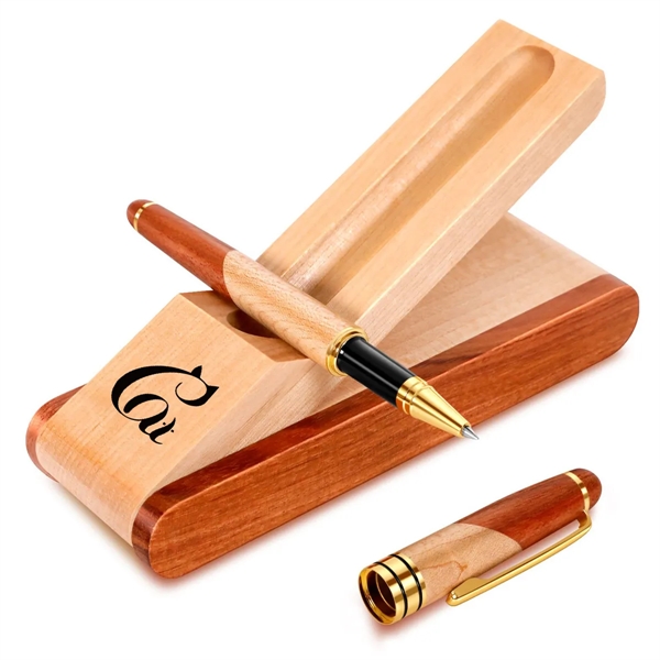 Wooden Ballpoint Pen Gift Set - Wooden Ballpoint Pen Gift Set - Image 0 of 3