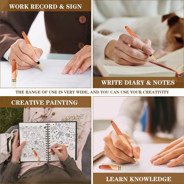 Wooden Ballpoint Pen Gift Set - Wooden Ballpoint Pen Gift Set - Image 2 of 3