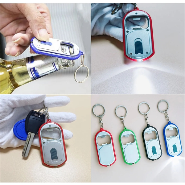 Bottle Opener Key Chain with LED Light - Bottle Opener Key Chain with LED Light - Image 1 of 5
