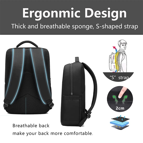 Luxury Custom Business Laptop Backpack - Luxury Custom Business Laptop Backpack - Image 6 of 8