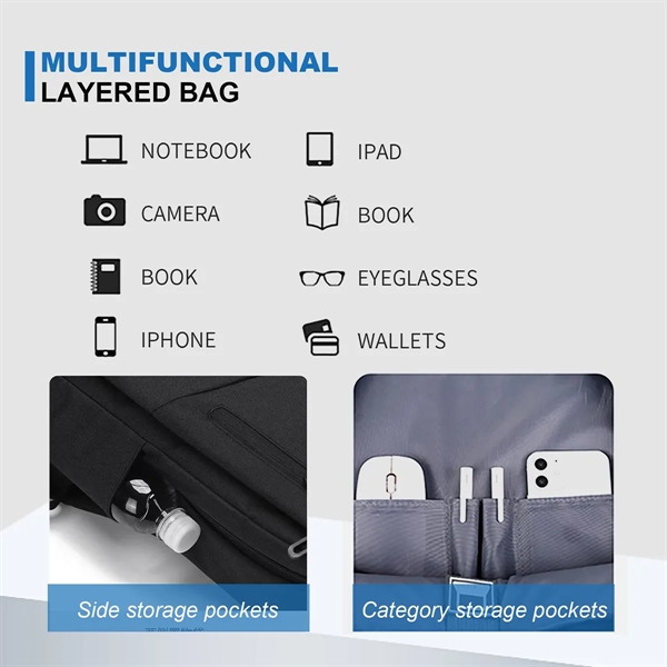 Luxury Custom Business Laptop Backpack - Luxury Custom Business Laptop Backpack - Image 7 of 8