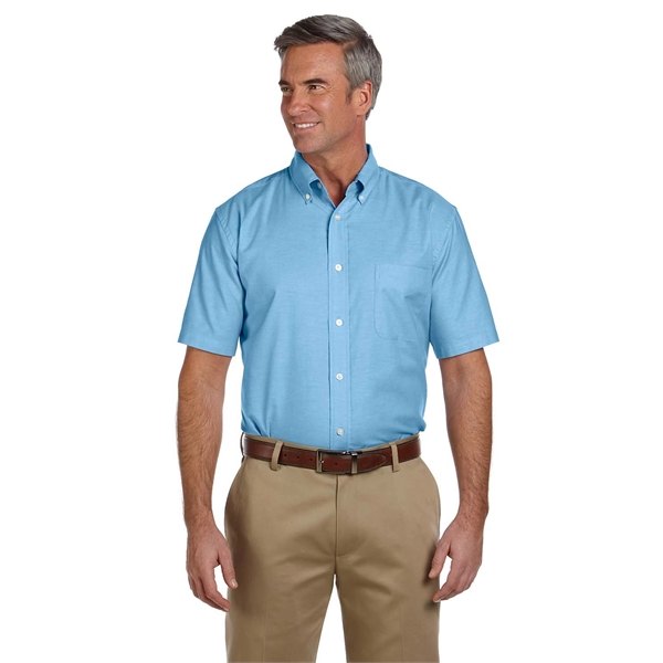 Harriton Men's Short-Sleeve Oxford with Stain-Release - Harriton Men's Short-Sleeve Oxford with Stain-Release - Image 8 of 30