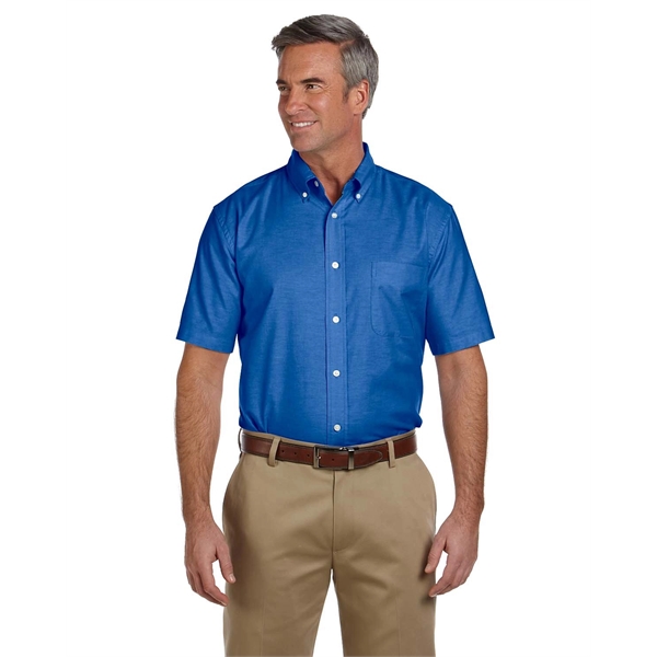 Harriton Men's Short-Sleeve Oxford with Stain-Release - Harriton Men's Short-Sleeve Oxford with Stain-Release - Image 9 of 30