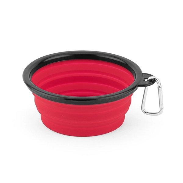 Collapsible Silicone Pet Bowl w/Carabiner - Collapsible Silicone Pet Bowl w/Carabiner - Image 8 of 8