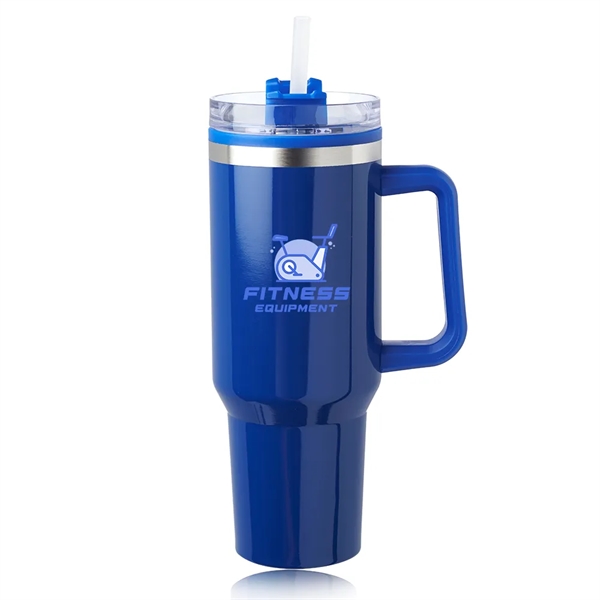 40 oz. Hugo Plastic Interior Stainless Steel Travel Mug - 40 oz. Hugo Plastic Interior Stainless Steel Travel Mug - Image 2 of 8