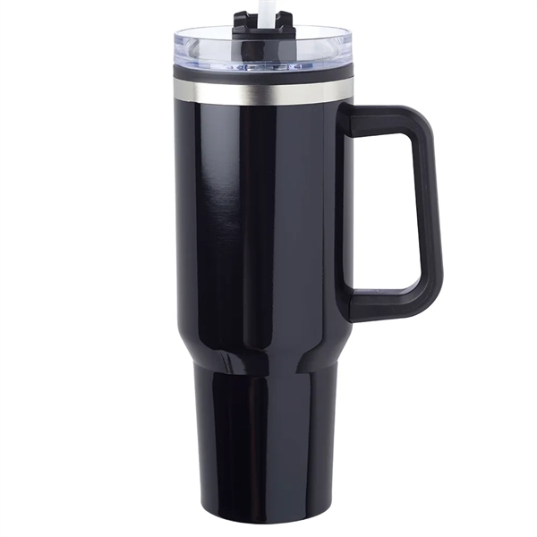40 oz. Hugo Plastic Interior Stainless Steel Travel Mug - 40 oz. Hugo Plastic Interior Stainless Steel Travel Mug - Image 4 of 8